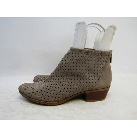 Lucky Brand Womens Size 8.5 M Brown Suede Ankle Zip Fashion Boots Bootie - Picture 1 of 11